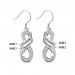 Personalised Infinity Two Names Earrings in Silver