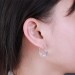 Personalised Name Birthstone Hoop Earrings in Silver