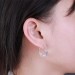 Personalised Name Birthstone Hoop Earrings in Silver