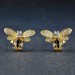 Natural Citrine Bee Shape Earrings