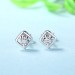 Personalised Gemstone Square Earrings In Sterling Silver