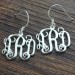 Personalised Sterling Silver Monogram Earrings