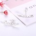 Personalised Name Stud Earrings for Her in Silver