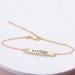 Personalised Bar Engraved Anklet Adjustable