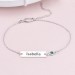 Personalised Birthstone Engraved Anklet Adjustable