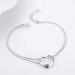 Ankle Heart Charm Bracelet Sterling Silver Anklet Chain Bracelet Beach Foot Jewelry for Women