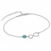 Personalised Anklet With Infinity Charm And Birthstone