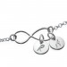 Personalised Infinity Anklet With Engraved Charms